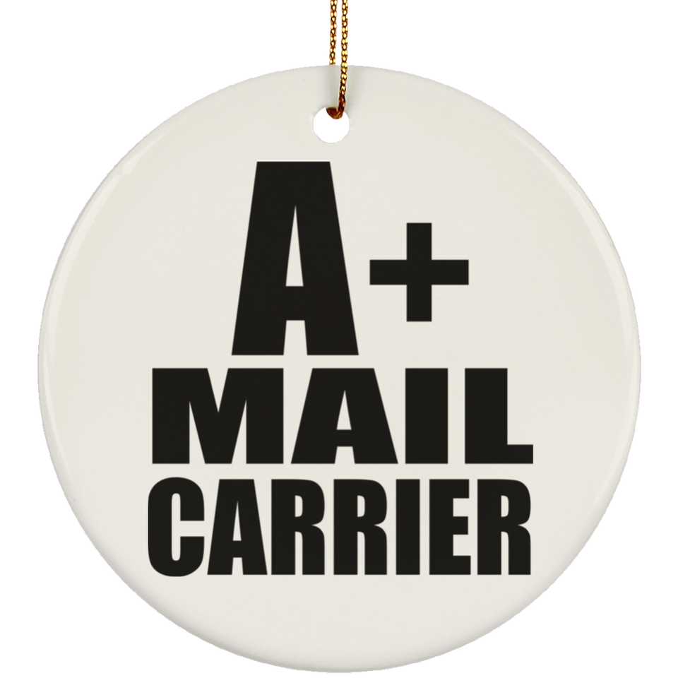 A+ Mail Carrier - Circle Ornament
