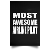 Most Awesome Airline Pilot - Poster Portrait