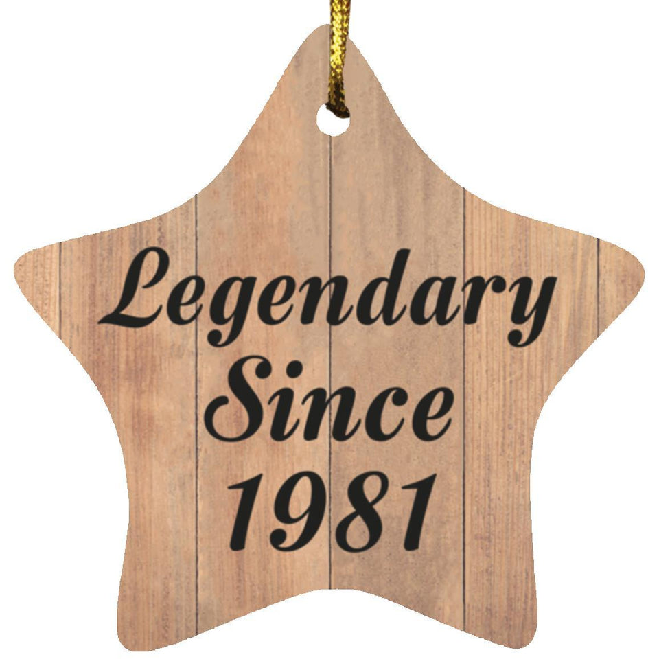 43rd Birthday Legendary Since 1981 - Star Ornament C