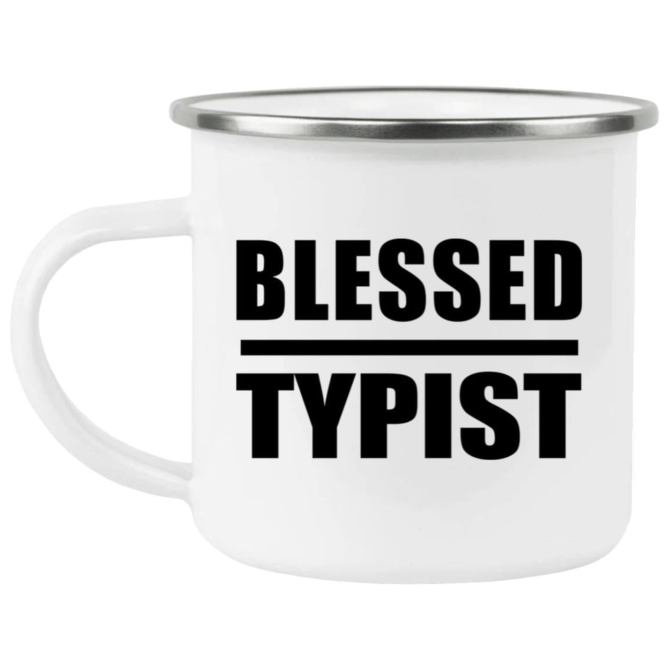 Blessed Typist - 12oz Camping Mug