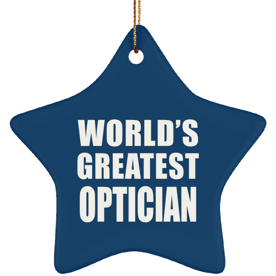 World's Greatest Optician - Star Ornament