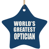 World's Greatest Optician - Star Ornament