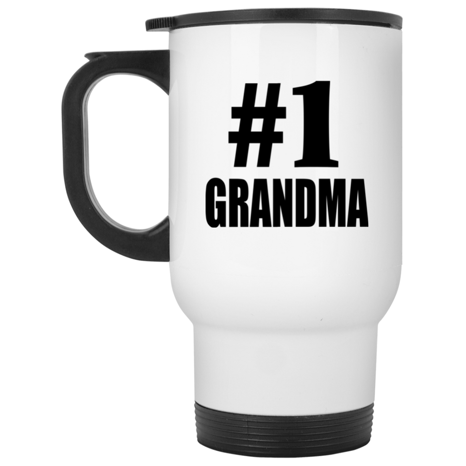 Number One #1 Grandma - White Travel Mug