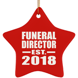 Funeral Director Established EST. 2018 - Star Ornament
