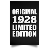 96th Birthday Original 1928 Limited Edition - Poster Portrait