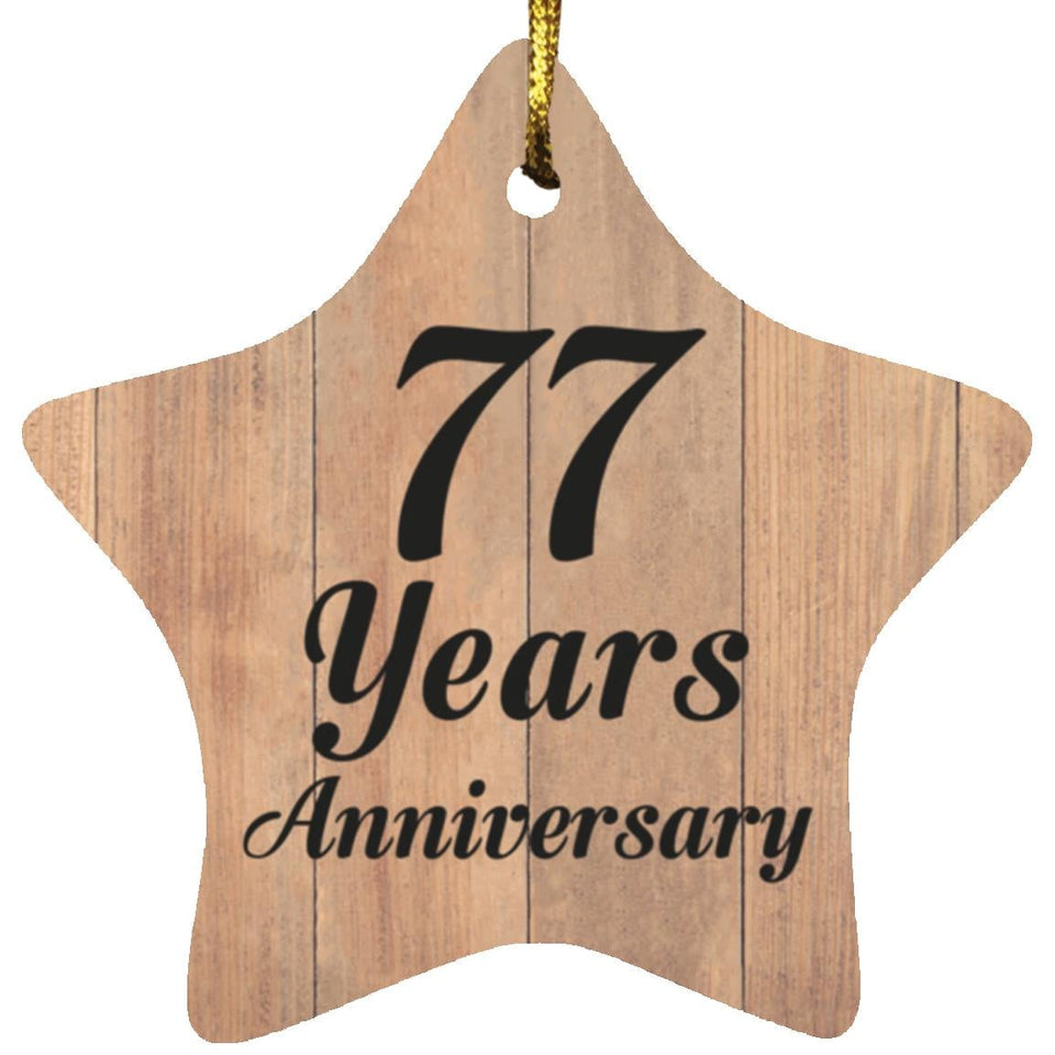 77th Anniversary 77 Years Anniversary - Star Ornament C