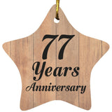 77th Anniversary 77 Years Anniversary - Star Ornament C