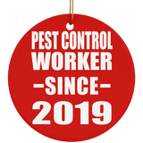 Pest Control Worker Since 2019 - Circle Ornament