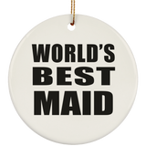 World's Best Maid - Circle Ornament