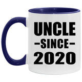 Uncle Since 2020 - 11oz Accent Mug Purple
