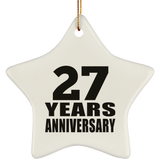 27th Anniversary 27 Years - Star Ornament