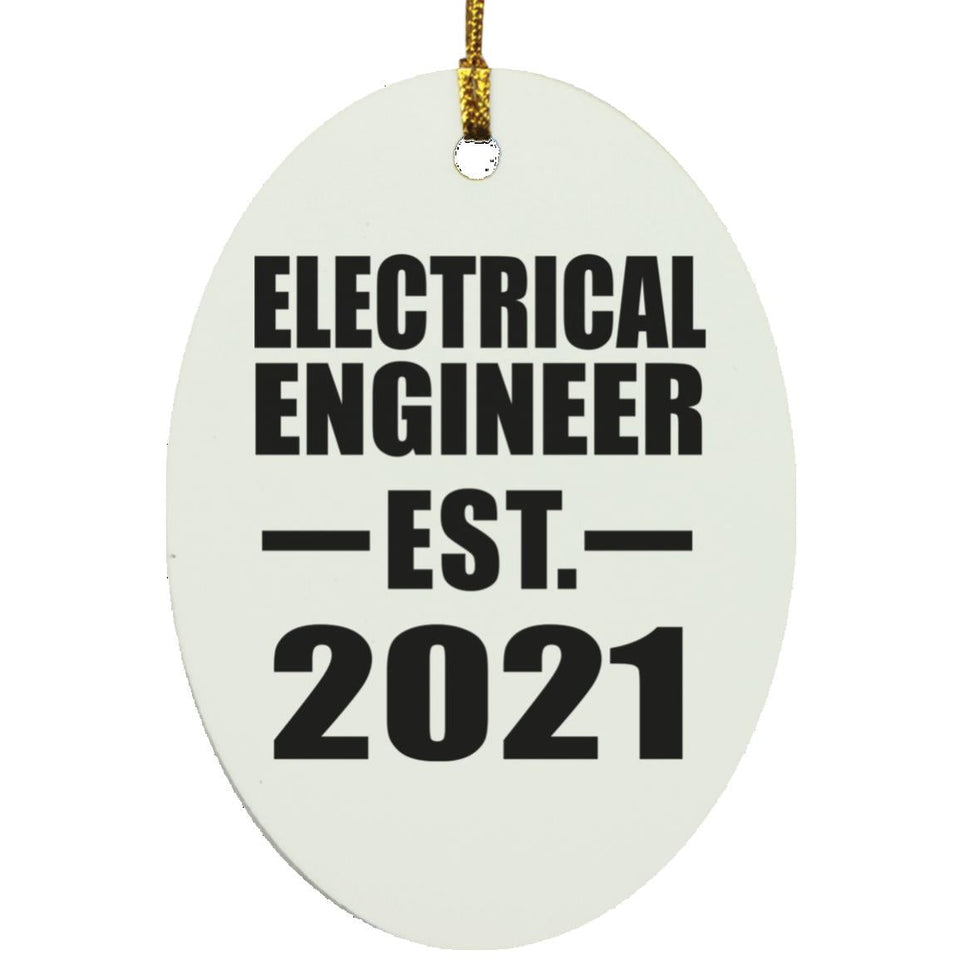 Electrical Engineer Established EST. 2021 - Oval Ornament