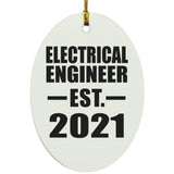 Electrical Engineer Established EST. 2021 - Oval Ornament