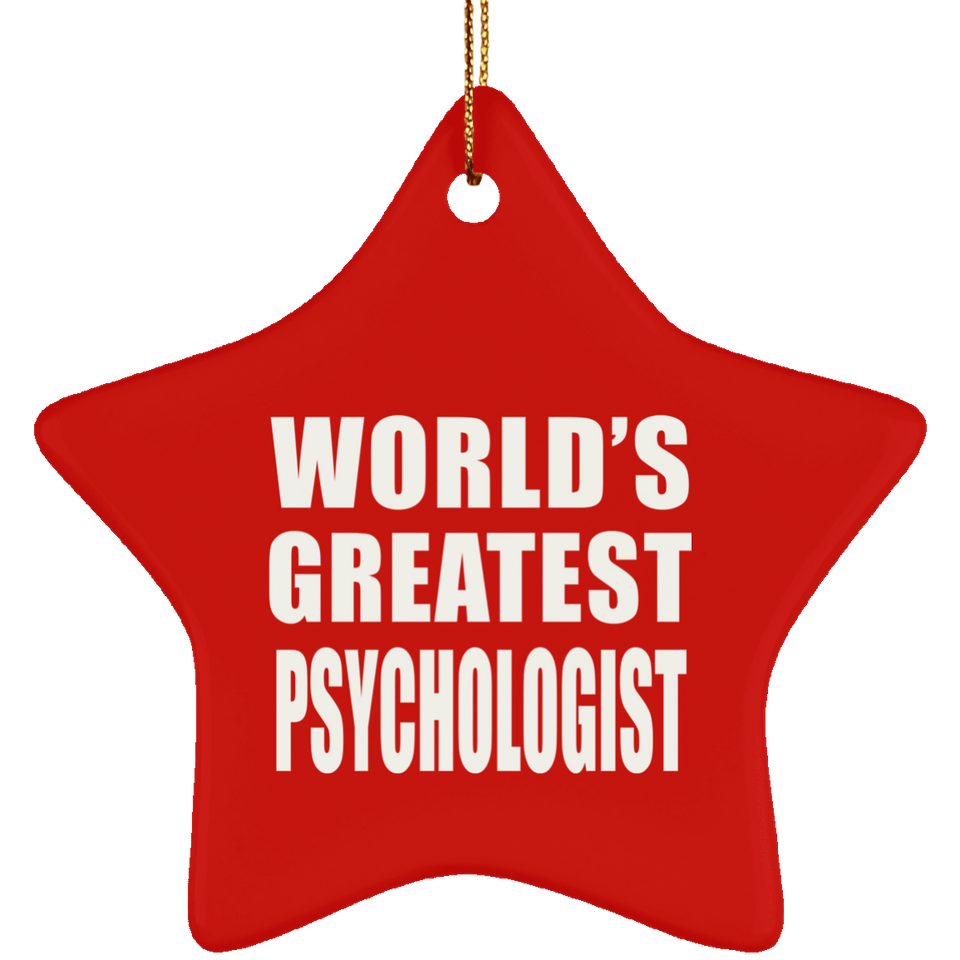 World's Greatest Psychologist - Star Ornament