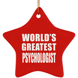 World's Greatest Psychologist - Star Ornament