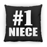 Number One #1 Niece - Throw Pillow Black
