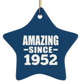 72nd Birthday Amazing Since 1952 - Star Ornament