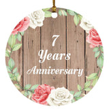 7th Anniversary 7 Years Anniversary - Circle Ornament B