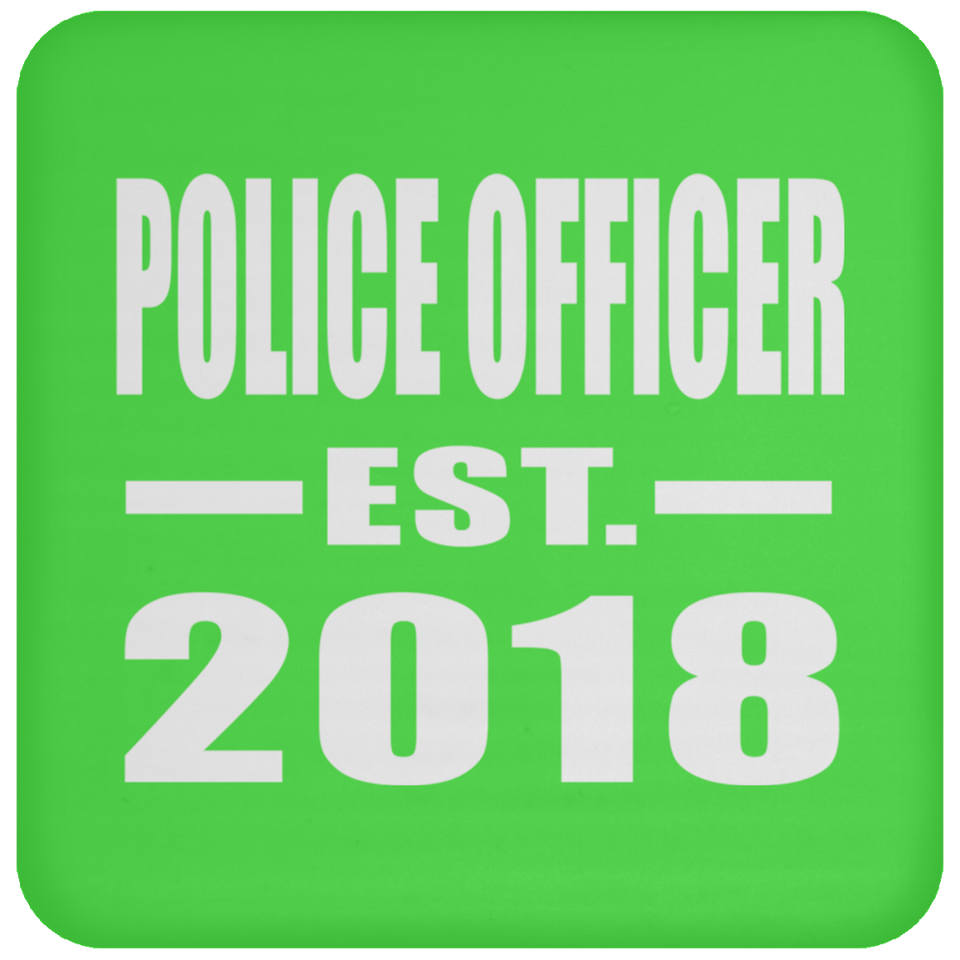 Police Officer Established EST. 2018 - Drink Coaster