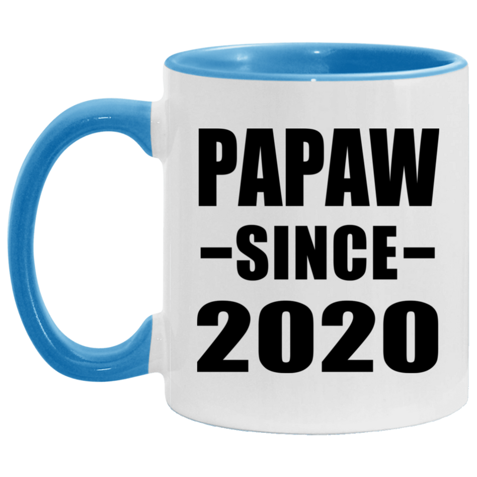 Papaw Since 2020 - 11oz Accent Mug Blue