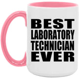 Best Laboratory Technician Ever - 15oz Accent Mug Pink