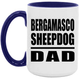 Bergamasco Sheepdog Dad - 15oz Accent Mug Purple