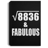 94th Birthday Square Root of 8836 & Fabulous - Canvas Portrait