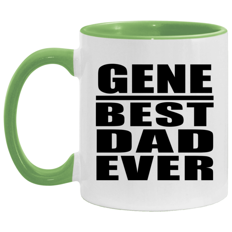 Gene Best Dad Ever - 11oz Accent Mug Green