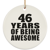 46th Birthday 46 Years Of Being Awesome - Circle Ornament