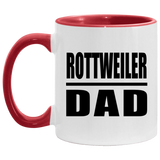 Rottweiler Dad - 11oz Accent Mug Red
