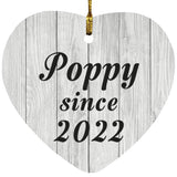 Poppy Since 2022 - Heart Ornament F