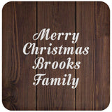 Merry Christmas Brooks Family - Drink Coaster D