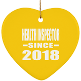 Health Inspector Since 2018 - Heart Ornament