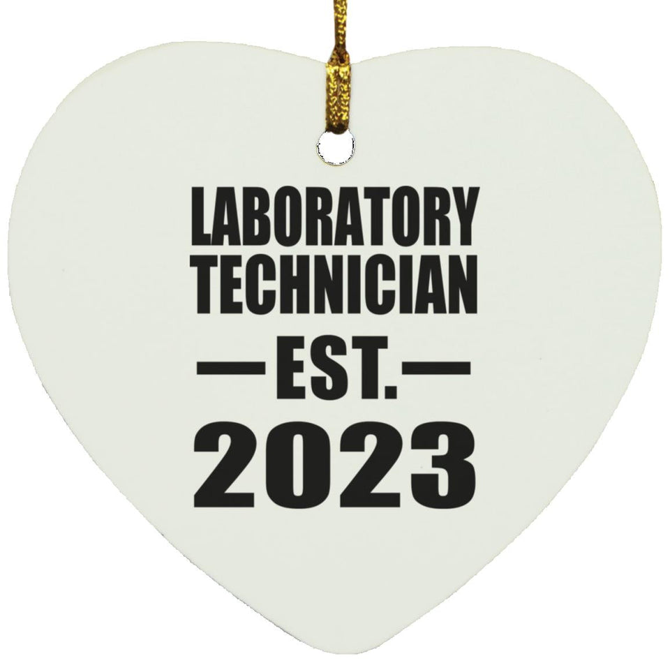 Laboratory Technician Established EST. 2023 - Heart Ornament