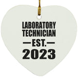 Laboratory Technician Established EST. 2023 - Heart Ornament
