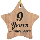 9th Anniversary 9 Years Anniversary - Star Ornament C