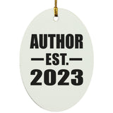 Author Established EST. 2023 - Oval Ornament