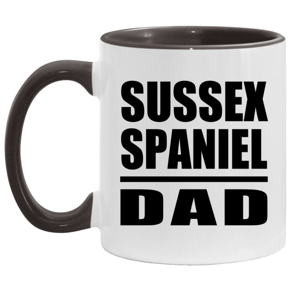 Sussex Spaniel Dad - 11oz Accent Mug Black