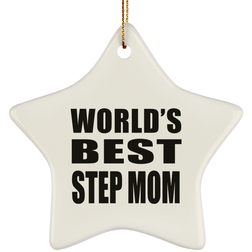 World's Best Step Mom - Star Ornament