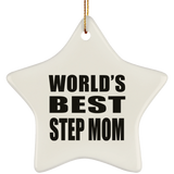 World's Best Step Mom - Star Ornament