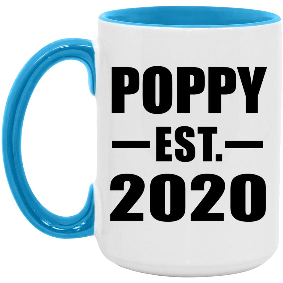 Poppy Established EST. 2020 - 15oz Accent Mug Blue