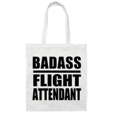 Badass Flight Attendant - Tote Bag White