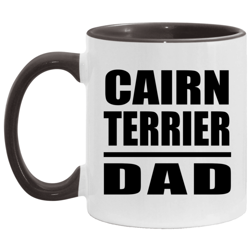 Cairn Terrier Dad - 11oz Accent Mug Black