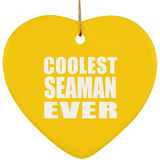 Coolest Seaman Ever - Heart Ornament
