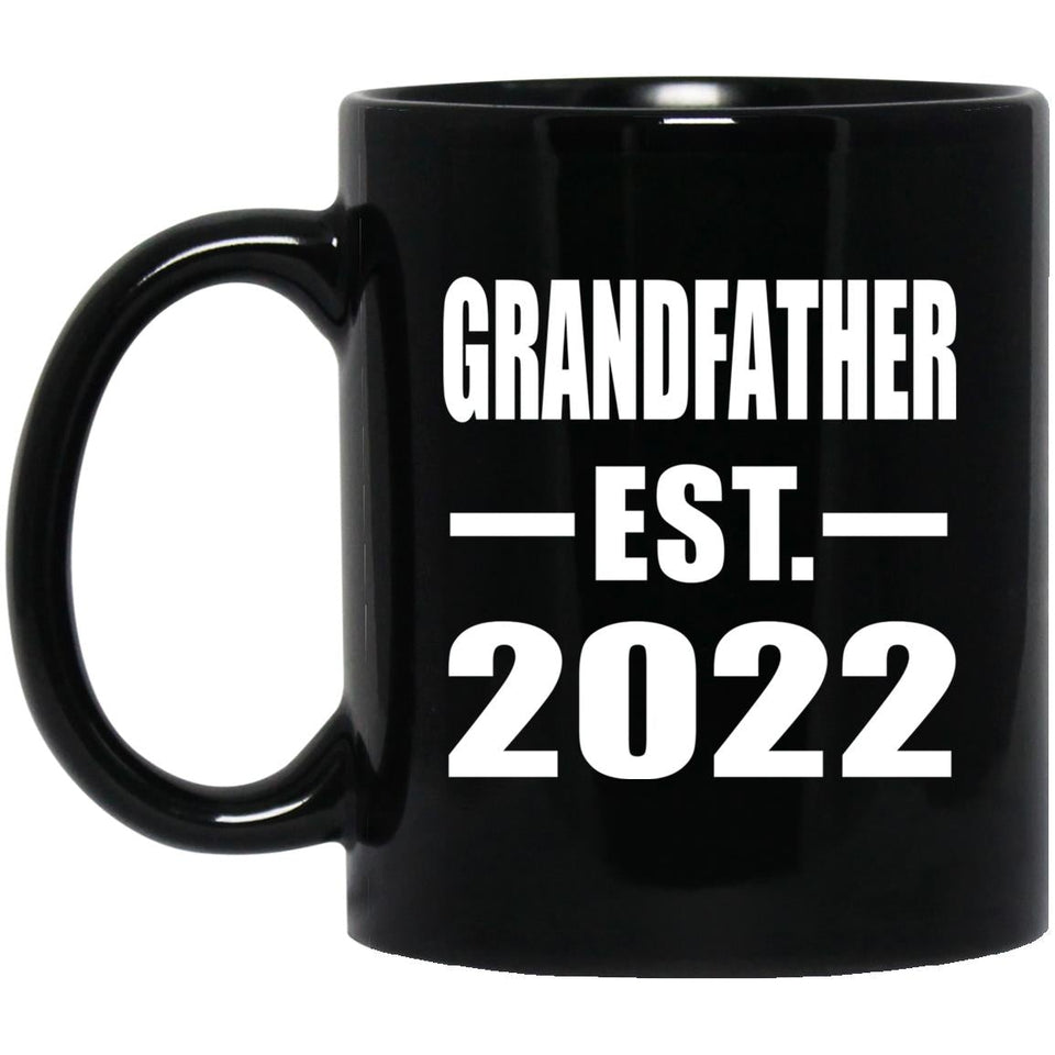 Grandfather Established EST. 2022 - 11oz Coffee Mug Black