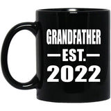 Grandfather Established EST. 2022 - 11oz Coffee Mug Black