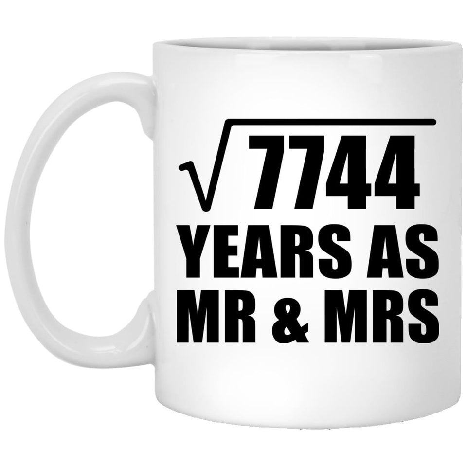 88th Anniversary Square Root of 7744 Years As Mr & Mrs - 11oz Coffee Mug