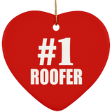 Number One #1 Roofer - Heart Ornament