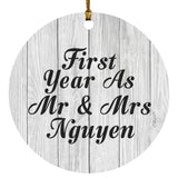 First Year As Mr & Mrs Nguyen - Circle Ornament F