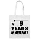 3rd Anniversary Square Root of 9 Years Anniversary - Tote Bag White